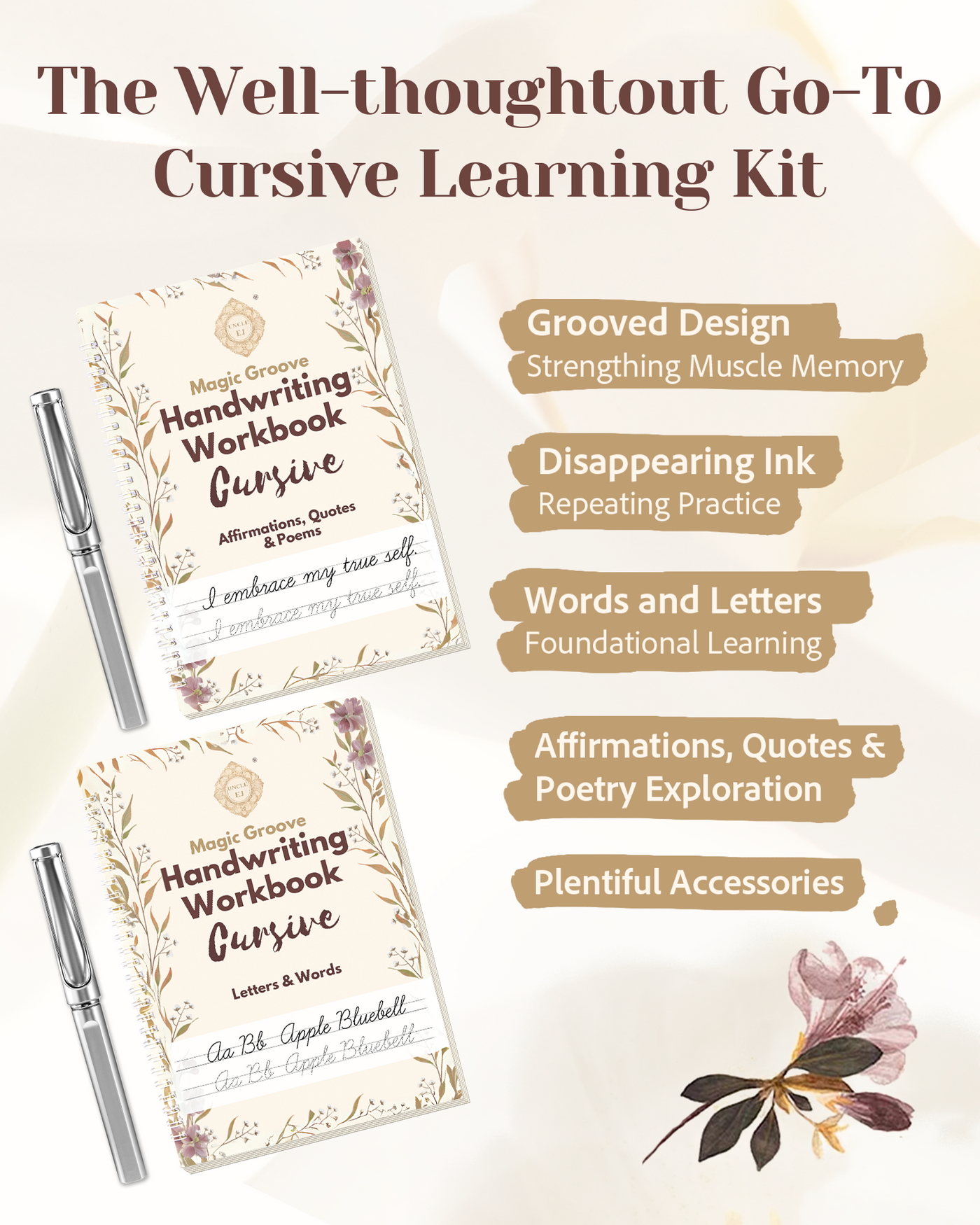UNCLE EJ Cursive Charm Gift Set